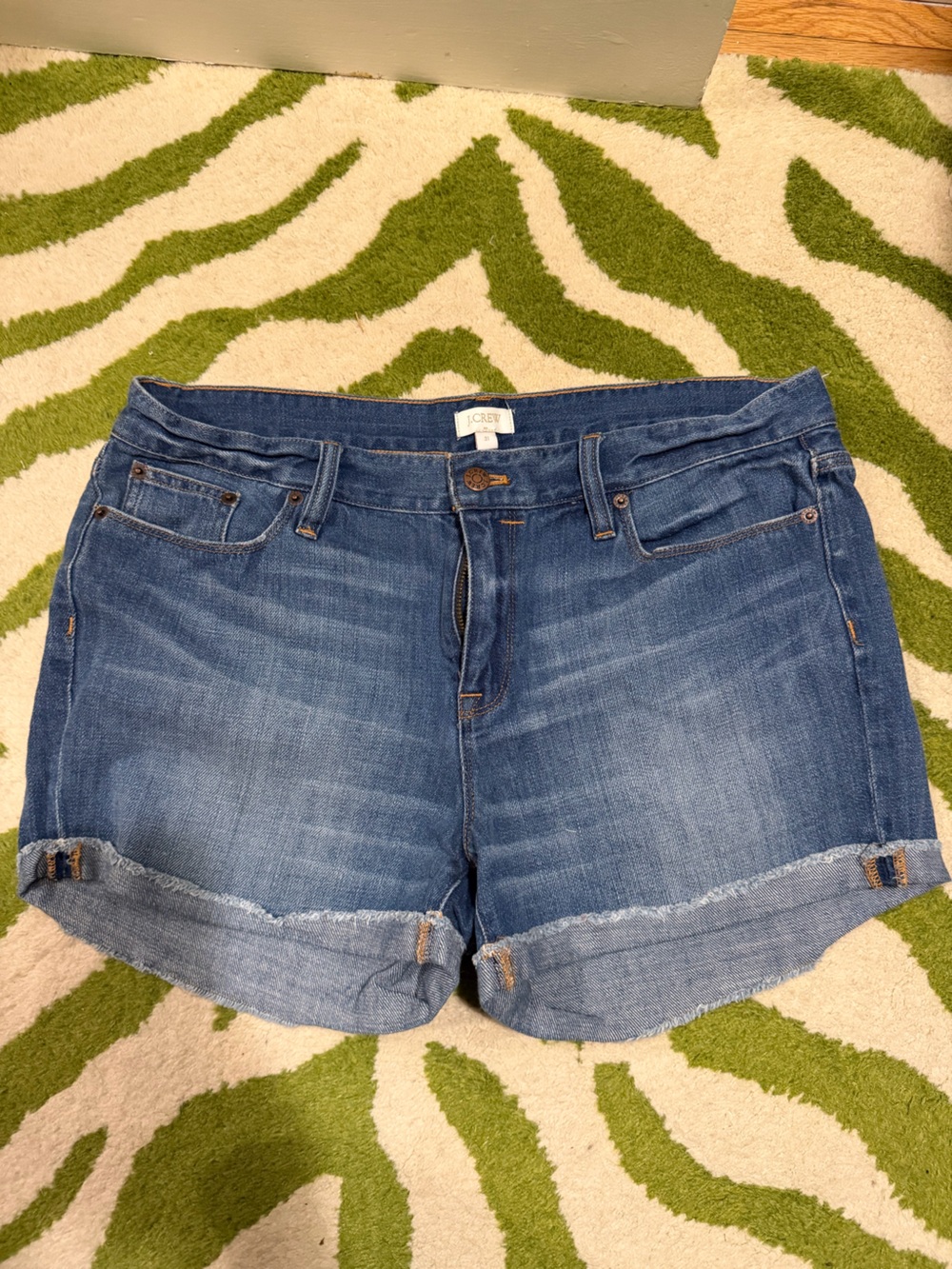 J. Crew Factory Medium Blue Denim Cutoff Shorts